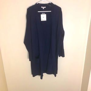 Plus size navy blue cardigan 3x